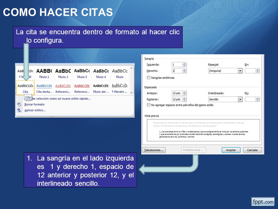 Menú de navegación